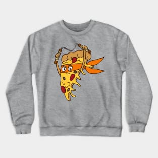 Orange Ninja Pizza Crewneck Sweatshirt